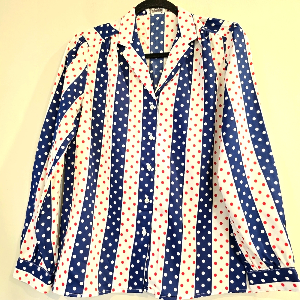Vtg Levi Strauss & Co Women's Top Shirt Blouse Button Up Long Sleeve.E115‎